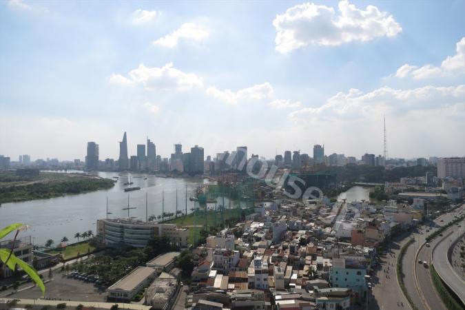 The beautiful view at apartment near Saigon River, Binh Thanh District.